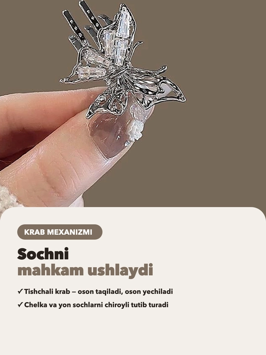 Soch uchun aksessuarlar to'plami, mayda zakolkalar, qizlar uchun to'nog'ichlar