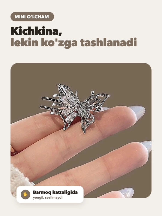 Soch uchun aksessuarlar to'plami, mayda zakolkalar, qizlar uchun to'nog'ichlar