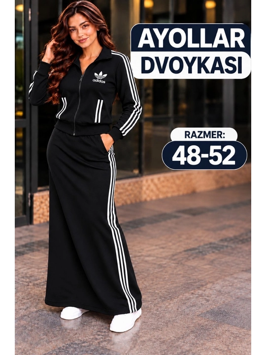 Ayollar dvoykasi, zamonaviy ikki qismli kostyum, qizlar uchun qulay va chiroyli kiyim