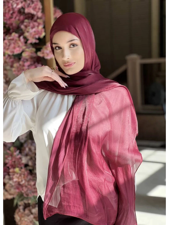Organza sharf, ayol va qizlar uchun, ro'mol, hijob, 175 x 75 sm - 