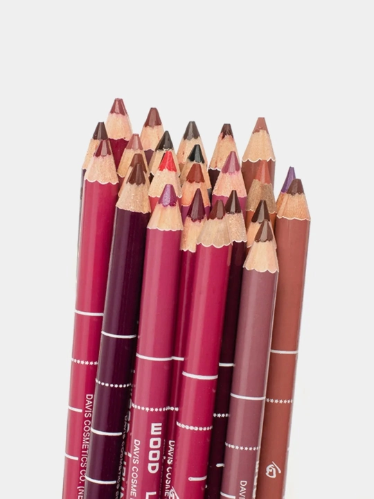 Карандаш для губ косметический  04, 12, 21, 27, 28, контур WOOD LIPLINER PENCIL
