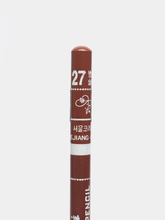 Карандаш для губ косметический  04, 12, 21, 27, 28, контур WOOD LIPLINER PENCIL