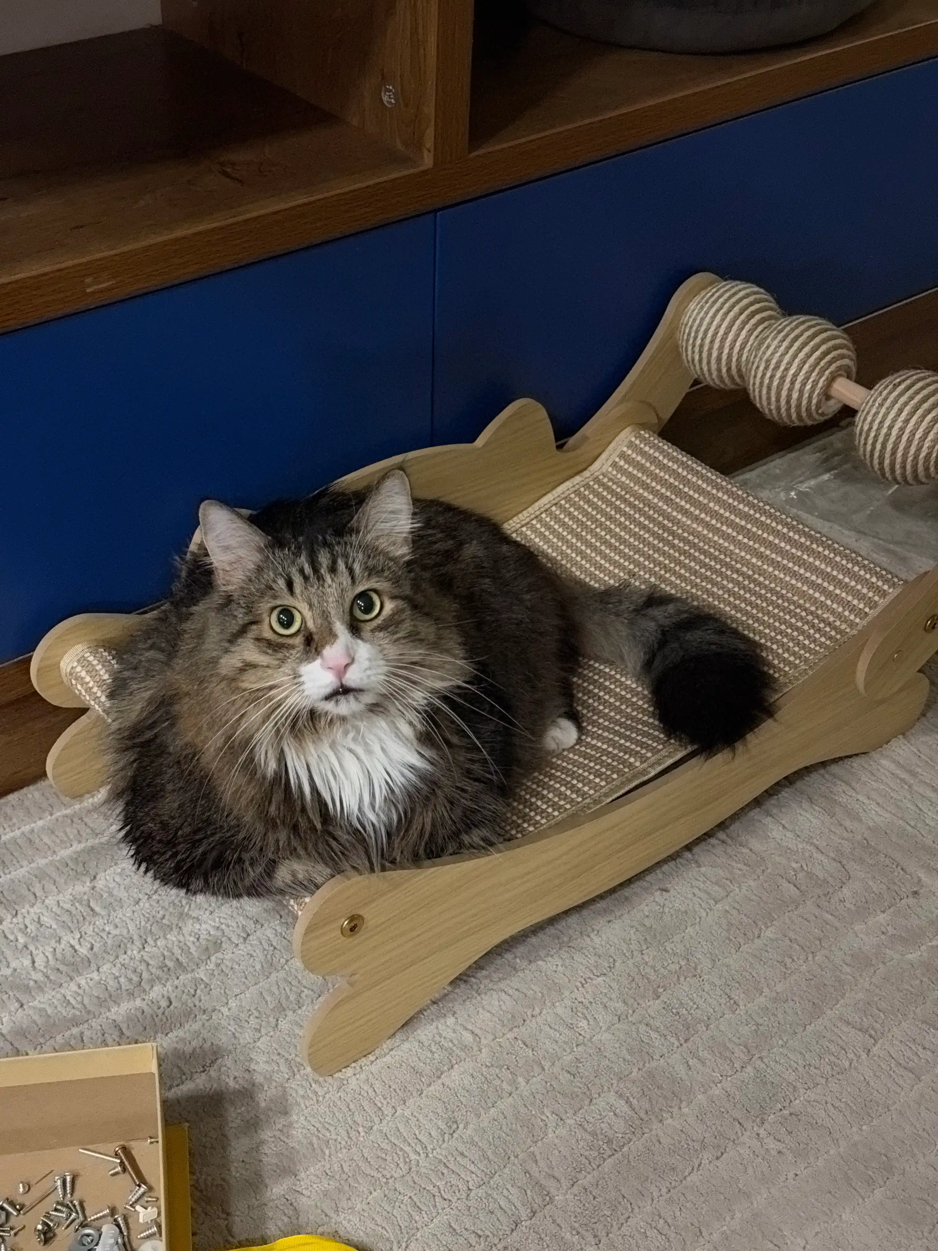 Лежанка когтеточка кошки, сизалевая кровать кота, игровая лежанка кошки, кровать для кота