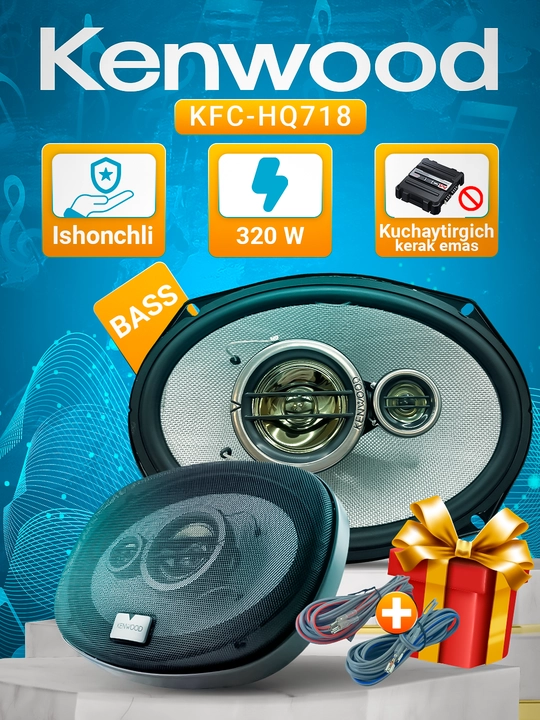 Kenwood kalonka o'sha mashxur kfc-Hq 718 madel bass 2dona usilitel kerak emmas - 