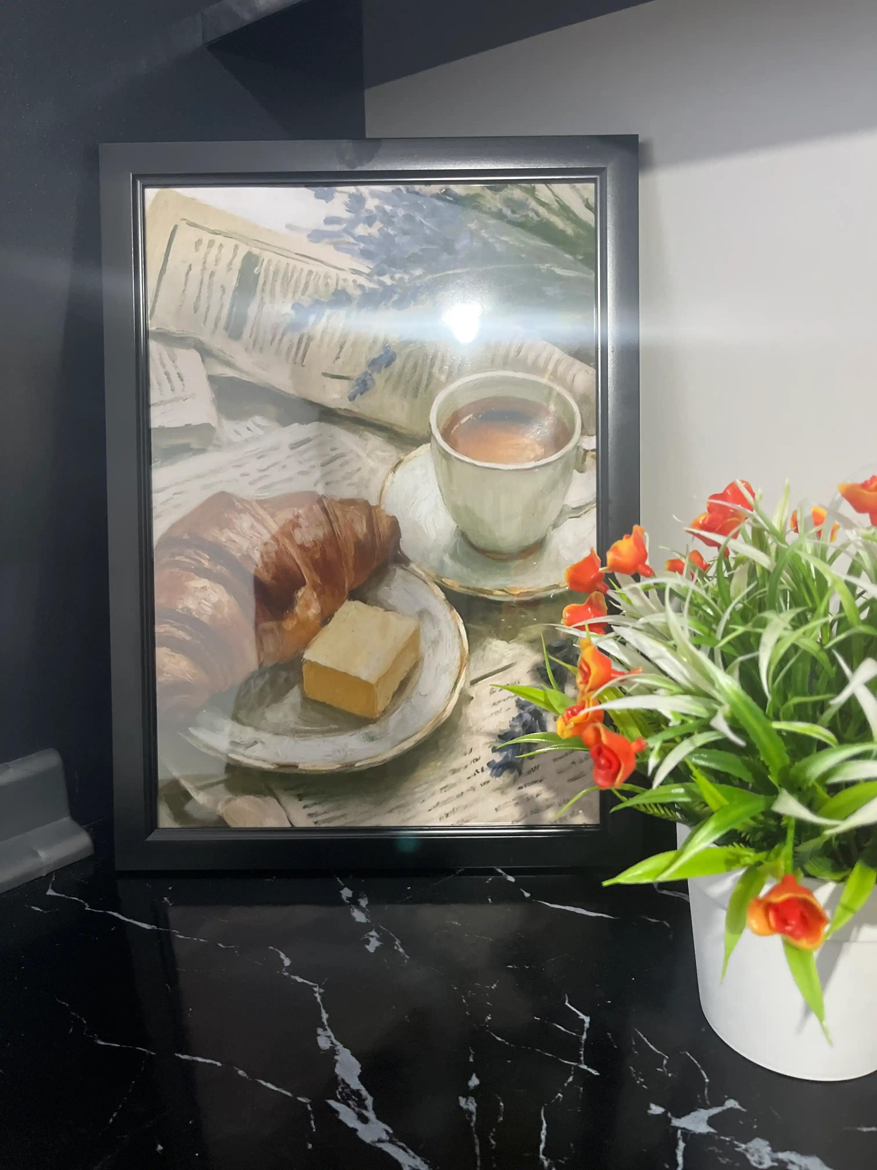 A4 formatdagi ramkali rasm. Oshxona va uy uchun dekor Interyer posteri