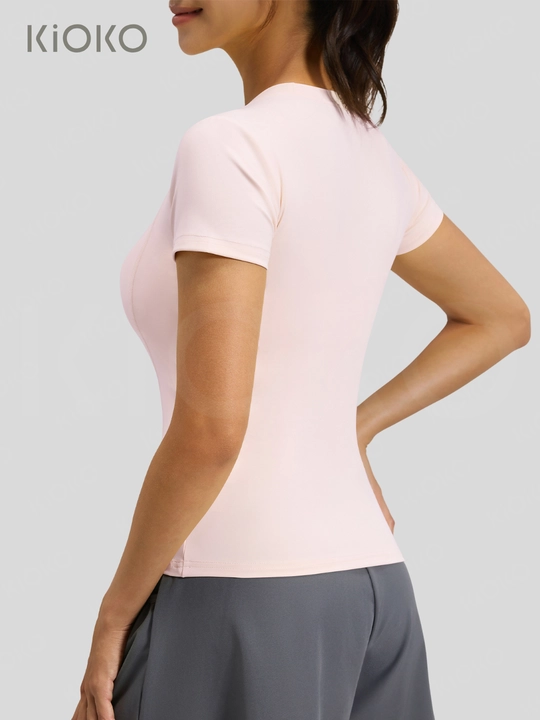Ayollar futbolkasi Slimfit Kioko, ayollar sport rashgardi