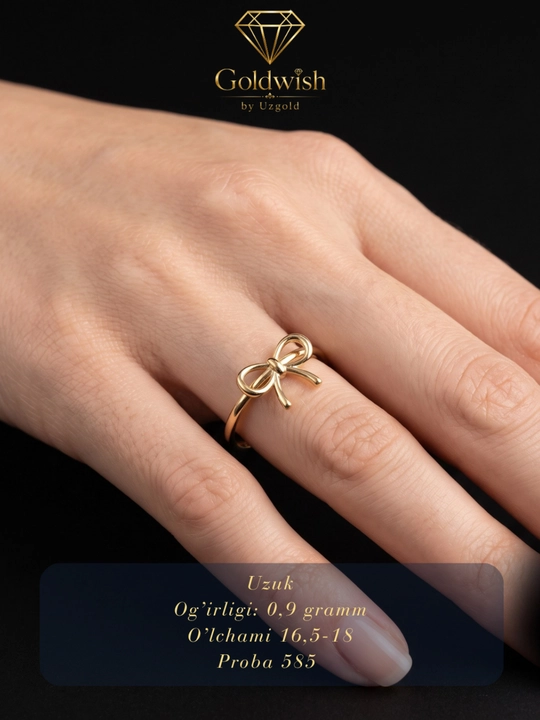 Золотое кольцо для женщин, 0,90 г, золото 585 пробы, GOLDWISH