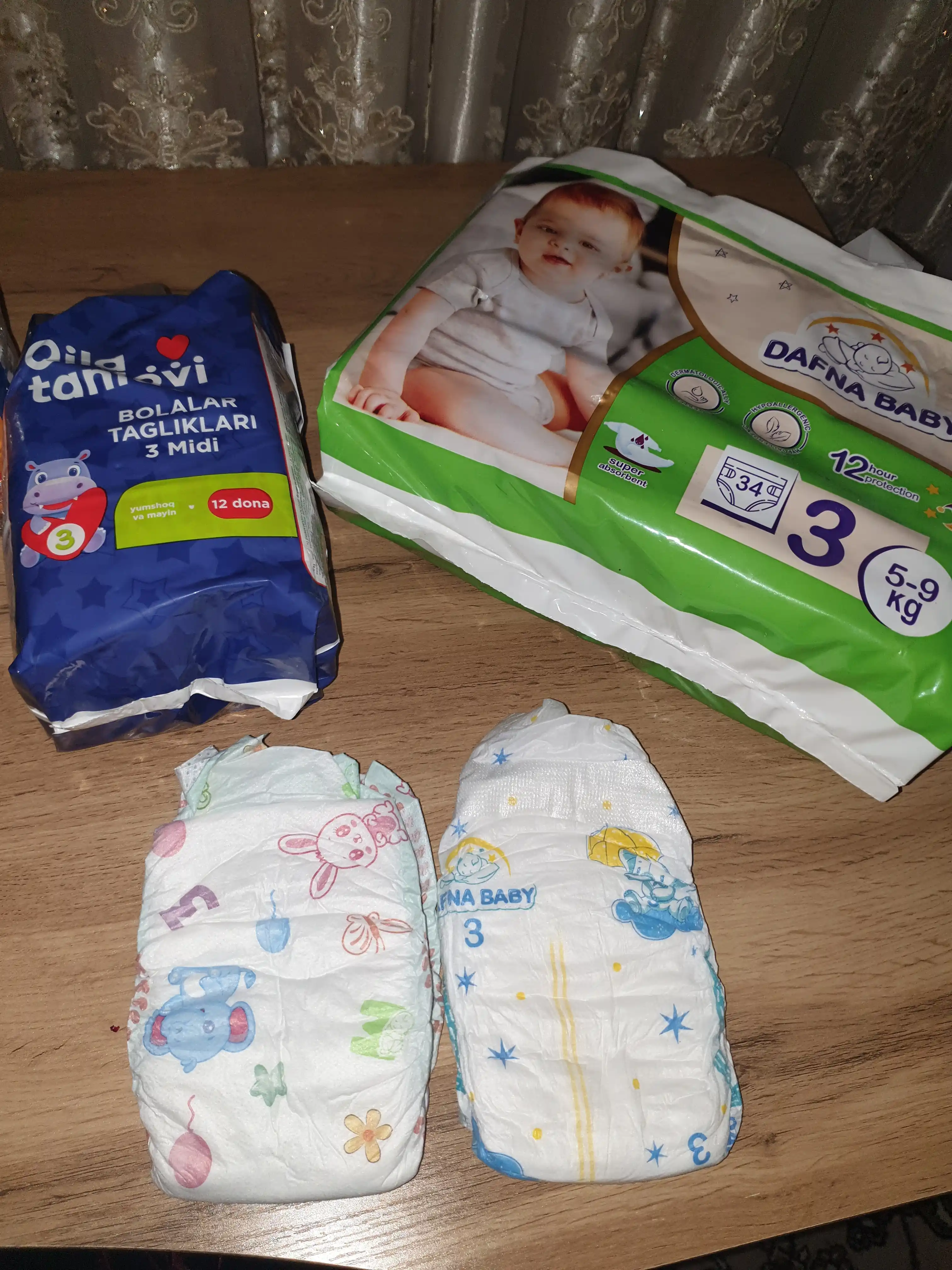Детские подгузники, Dafna baby 1,2,3,4,5,6