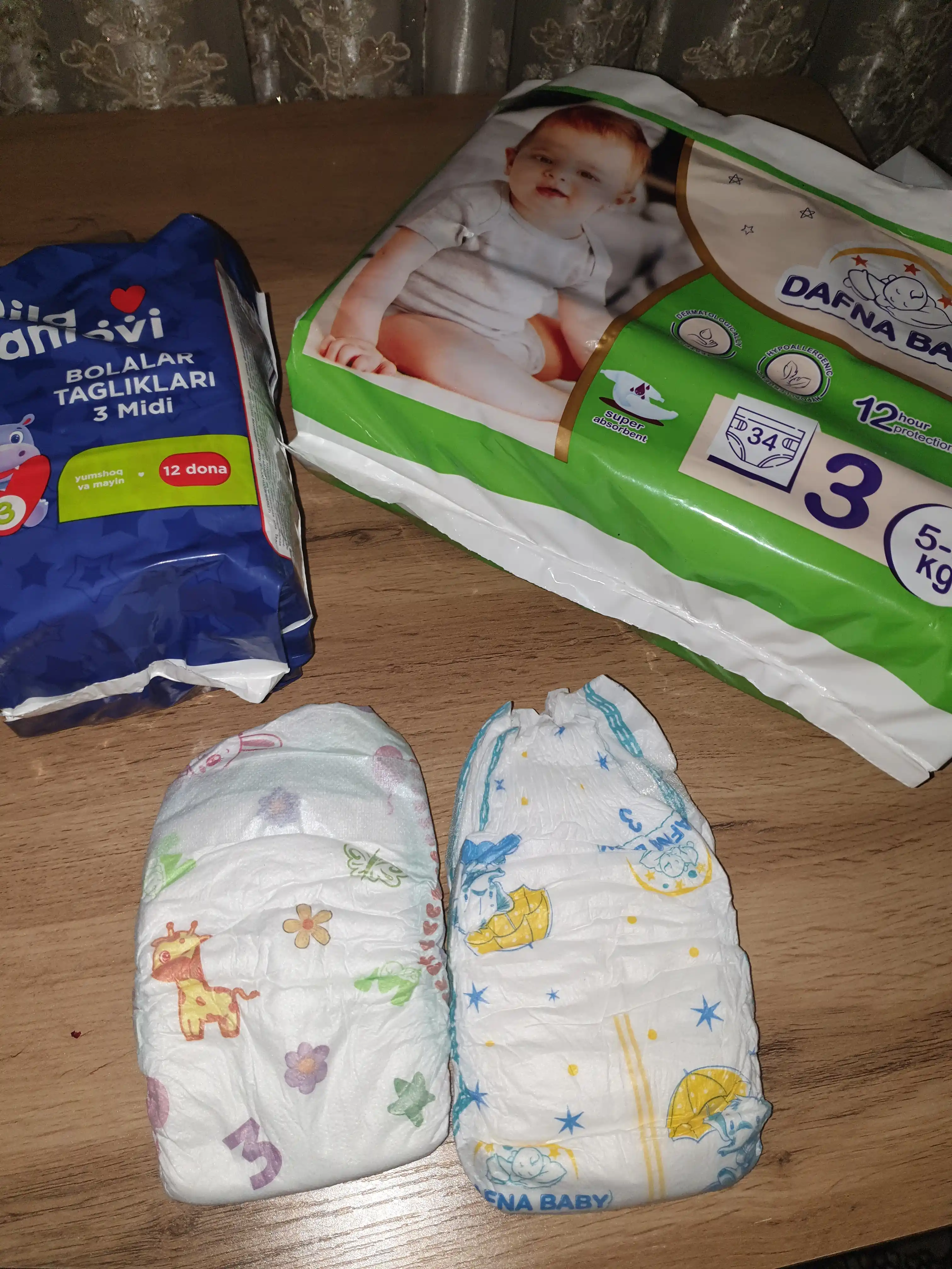 Детские подгузники, Dafna baby 1,2,3,4,5,6