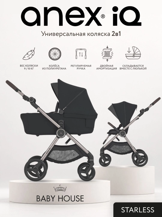 Детская коляска Anex IQ, 3 в 1, Польский бренд