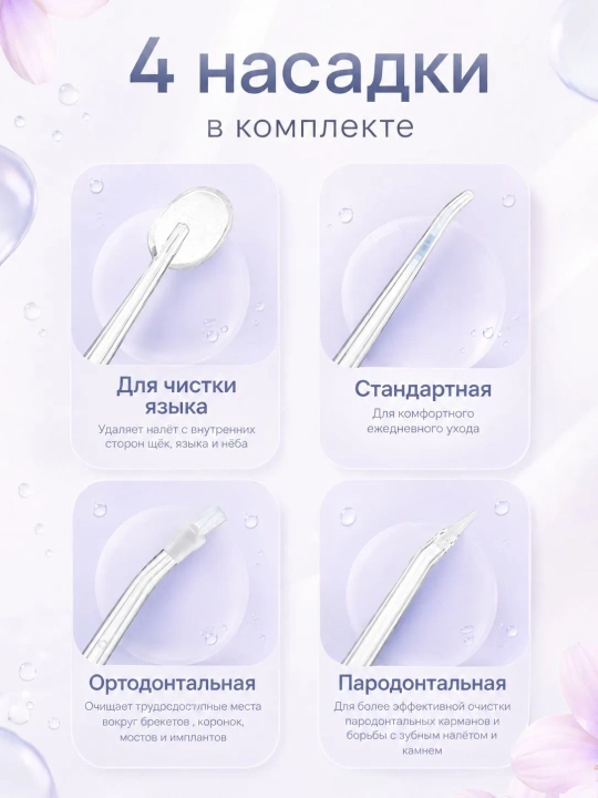 Портативный ирригатор для полости рта, для брекетов и имплантов