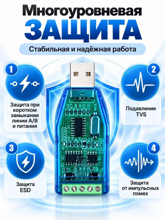 USB dan RS485 interfeys konvertori - 