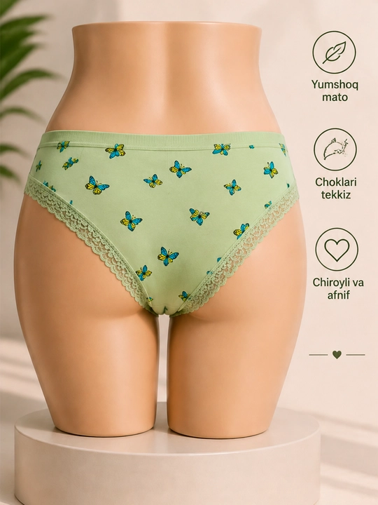 Victoria Secret ayollar slip trusiklari, 95% paxtadan, 1 dona ich kiyim