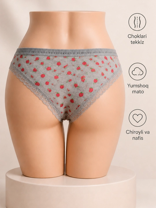 Victoria Secret ayollar slip trusiklari, 95% paxtadan, 1 dona ich kiyim