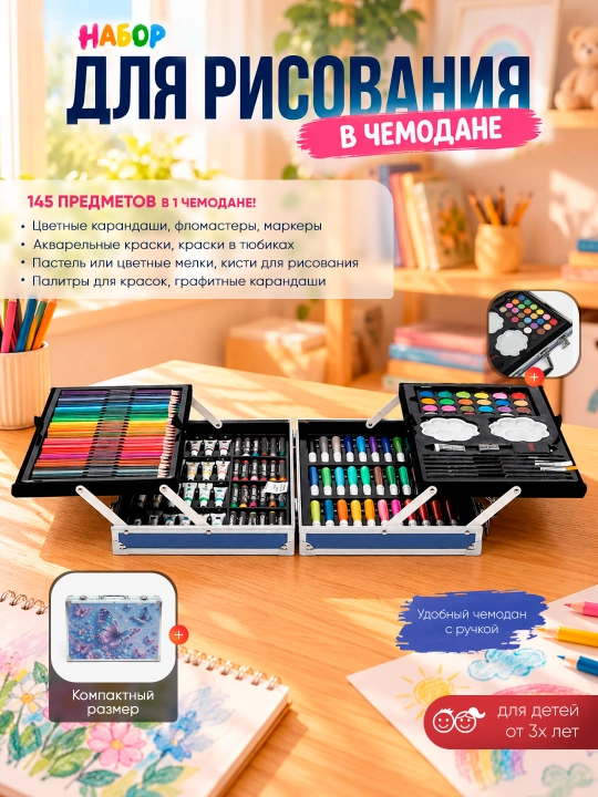 Набор для рисования в чемодане - 