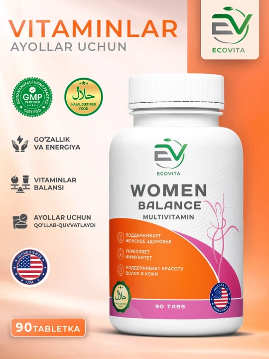 ECOVITA Women Balance Multivitamin, 90 tabletka