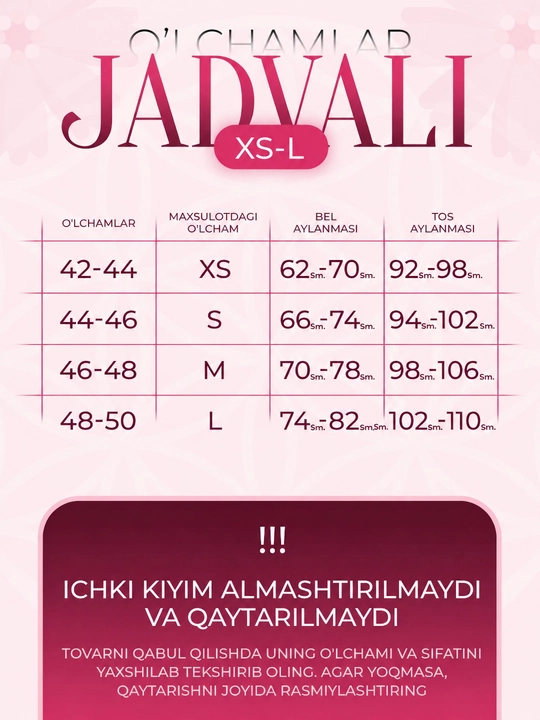 Victoria Secret ayollar slip trusiklari, 95% paxtadan, 1 dona ich kiyim