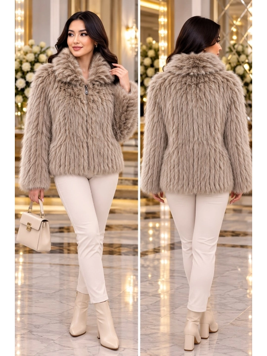 Premium sifat, qishgi kiyim, shubalar, mexli shuba, uzun yengli, yoqali shuba - 