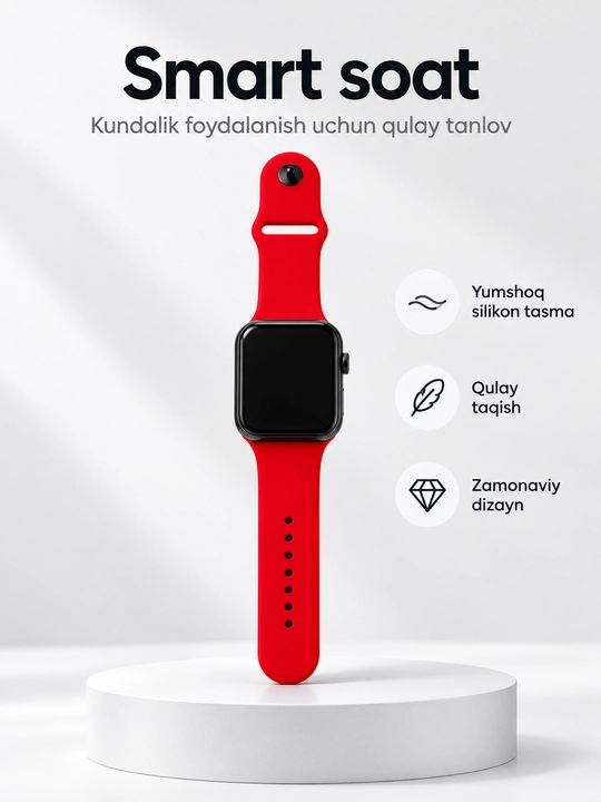 Aqlli soatlar Smart Watch 8 Big T800 Pro Max,Android iPhone uchun, simsiz zaryadlash - 