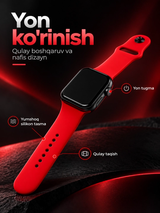 Смарт-часы Smart Watch 8 Big T800 Pro Max, для Android и iPhone, беспроводная зарядка