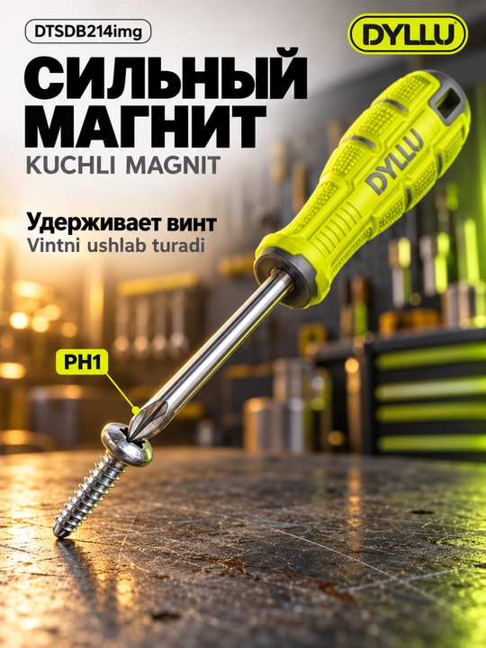 Отвертка крестовая DYLLU PH1×100 мм S2, ручной инструмент для ремонта