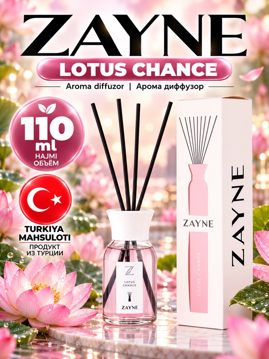 Tayoqchali Aroma Diffuzor, Bahoriy Gullar va Yashil Choy Hidi - 