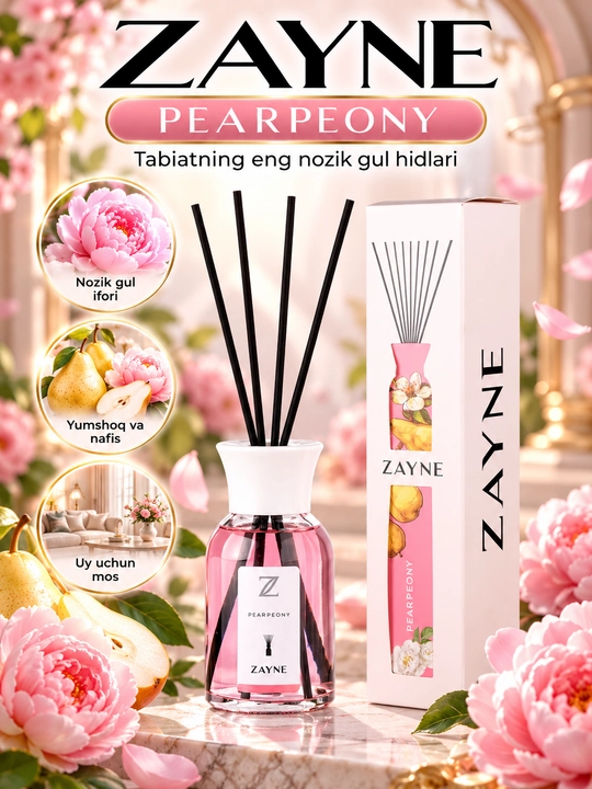 Tayoqchali Aroma Diffuzor, Bahoriy Gullar va Yashil Choy Hidi
