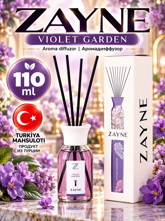 Tayoqchali Aroma Diffuzor, Bahoriy Gullar va Yashil Choy Hidi - 