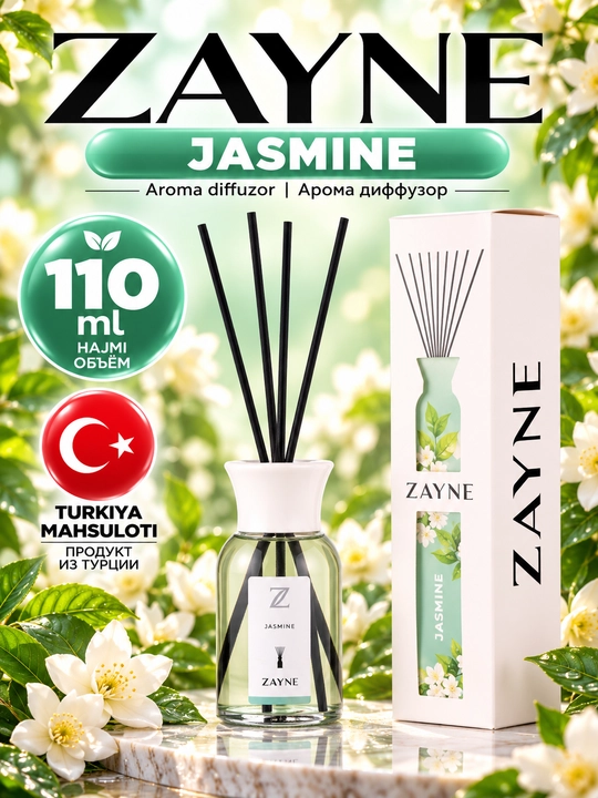 Tayoqchali Aroma Diffuzor, Bahoriy Gullar va Yashil Choy Hidi - 