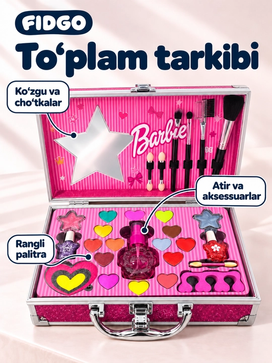 Bolalar pardoz-andoz uchun dekorativ kosmetika to‘plami