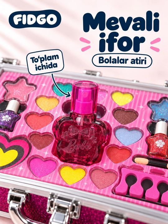 Bolalar pardoz-andoz uchun dekorativ kosmetika to‘plami