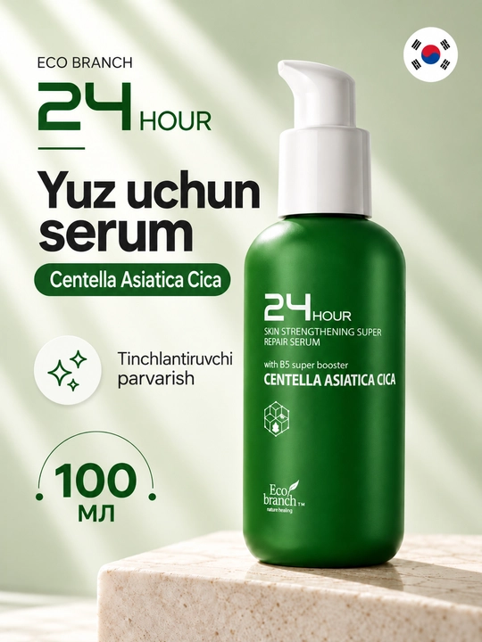 Корейская косметика Eco Branch 24 Hour, сыворотка для лица, ретинол, гиалурон, 100 мл
