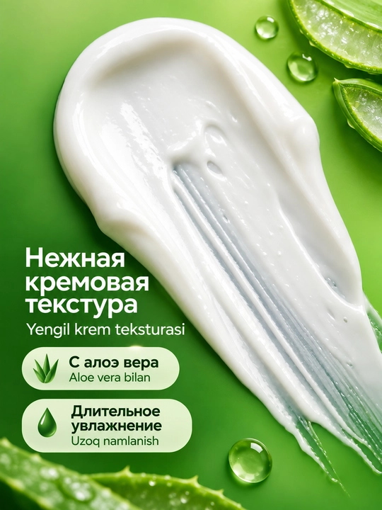 Dr.Rashel Aloe verali 3 in 1 yuz kremi, namlantirish, oziqlantirish va parvarish, 50 g