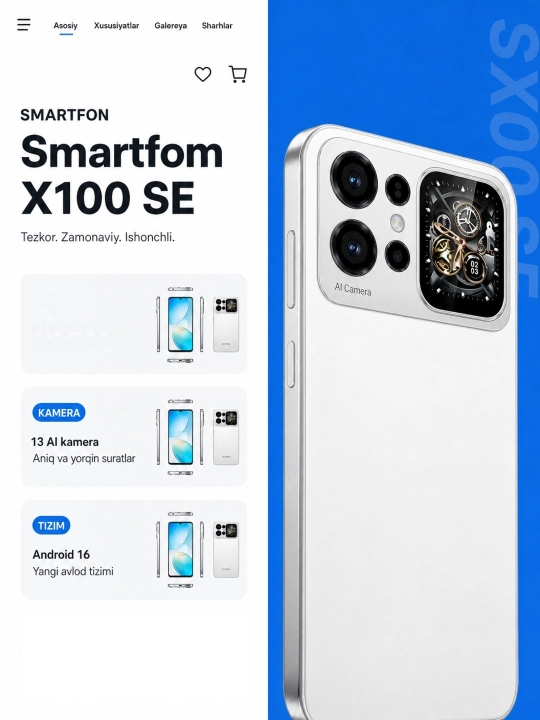 Смартфон Hotwav X100 SE 64GB Rom 16GB Ram Экран  6.75 120 Гц, 13Мп AI, 5160 мАч - 
