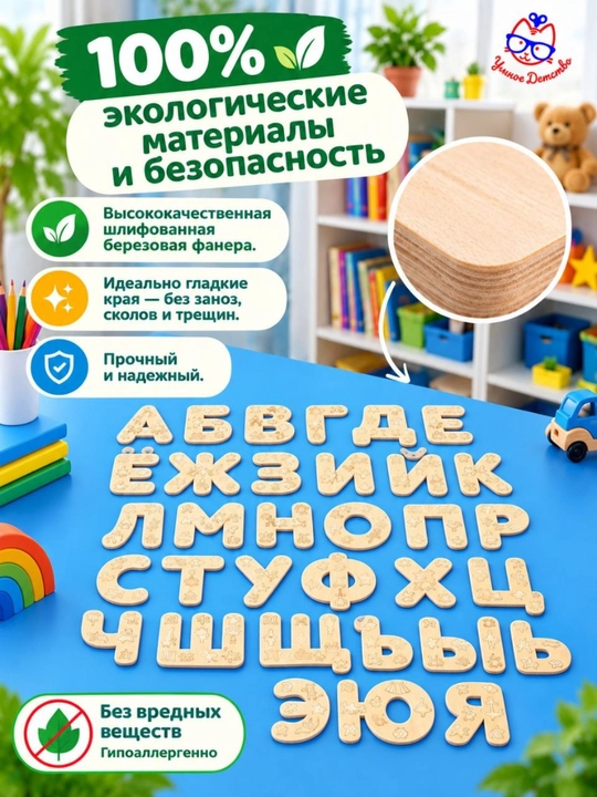 Rus alifbosi, maksi, bolalar va kichkintoylar uchun rivojlantiruvchi o‘yinchoq