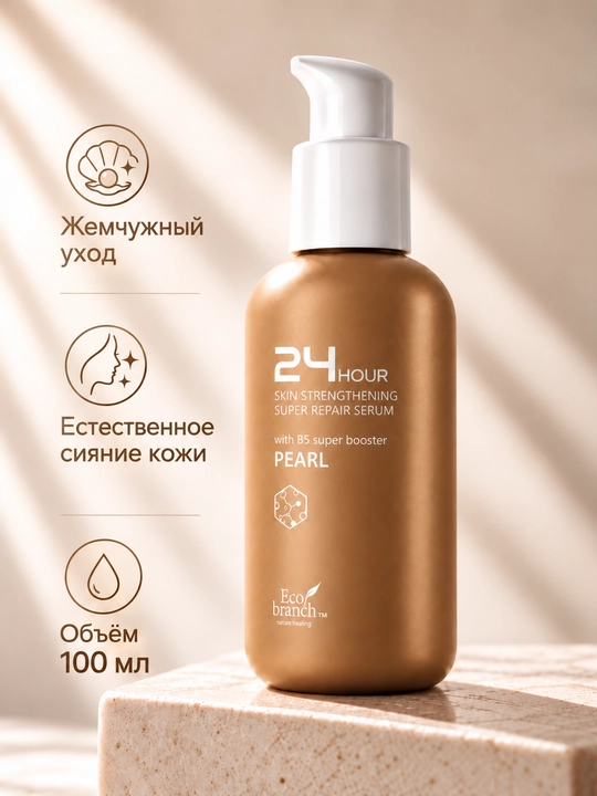 Корейская косметика Eco Branch 24 Hour, сыворотка для лица, ретинол, гиалурон, 100 мл
