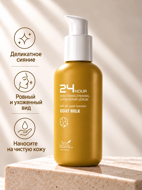 Корейская косметика Eco Branch 24 Hour, сыворотка для лица, ретинол, гиалурон, 100 мл