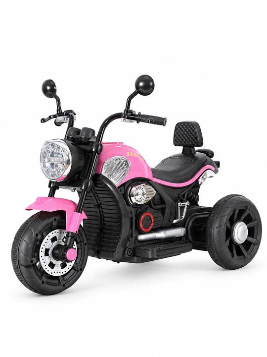 Bolalar elektr mototsikli, 3 g‘ildirakli, BT, musiqa, chiroq, 6V4.5Ah