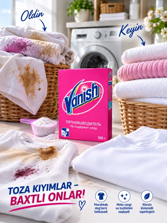 Kiyimlar uchun dog' ketkazgich Vanish, 500 g