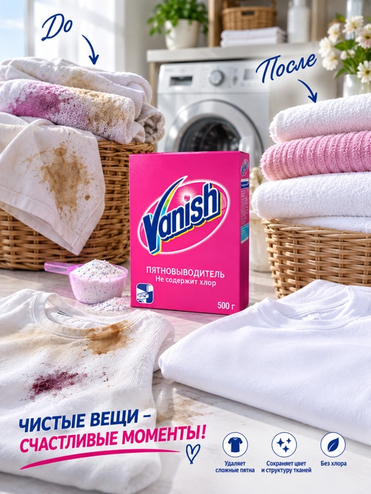 Kiyimlar uchun dog' ketkazgich Vanish, 500 g
