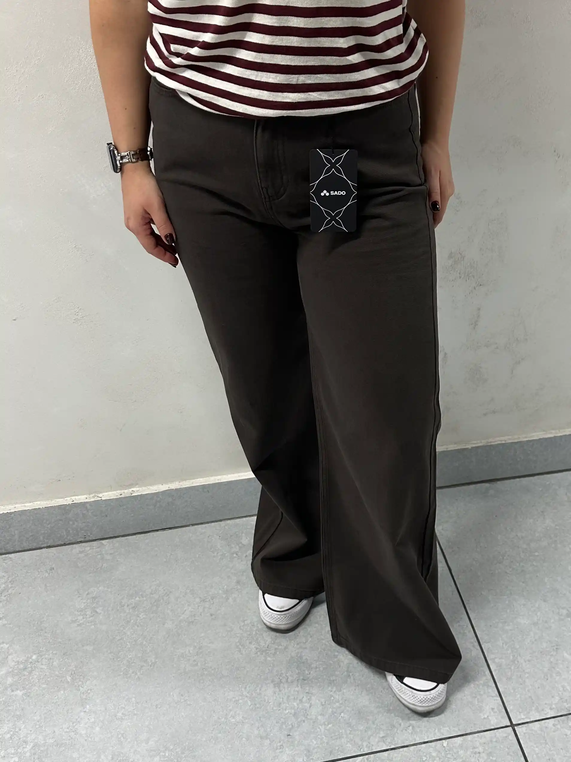 Женские брюки Wide Leg из твила SADO