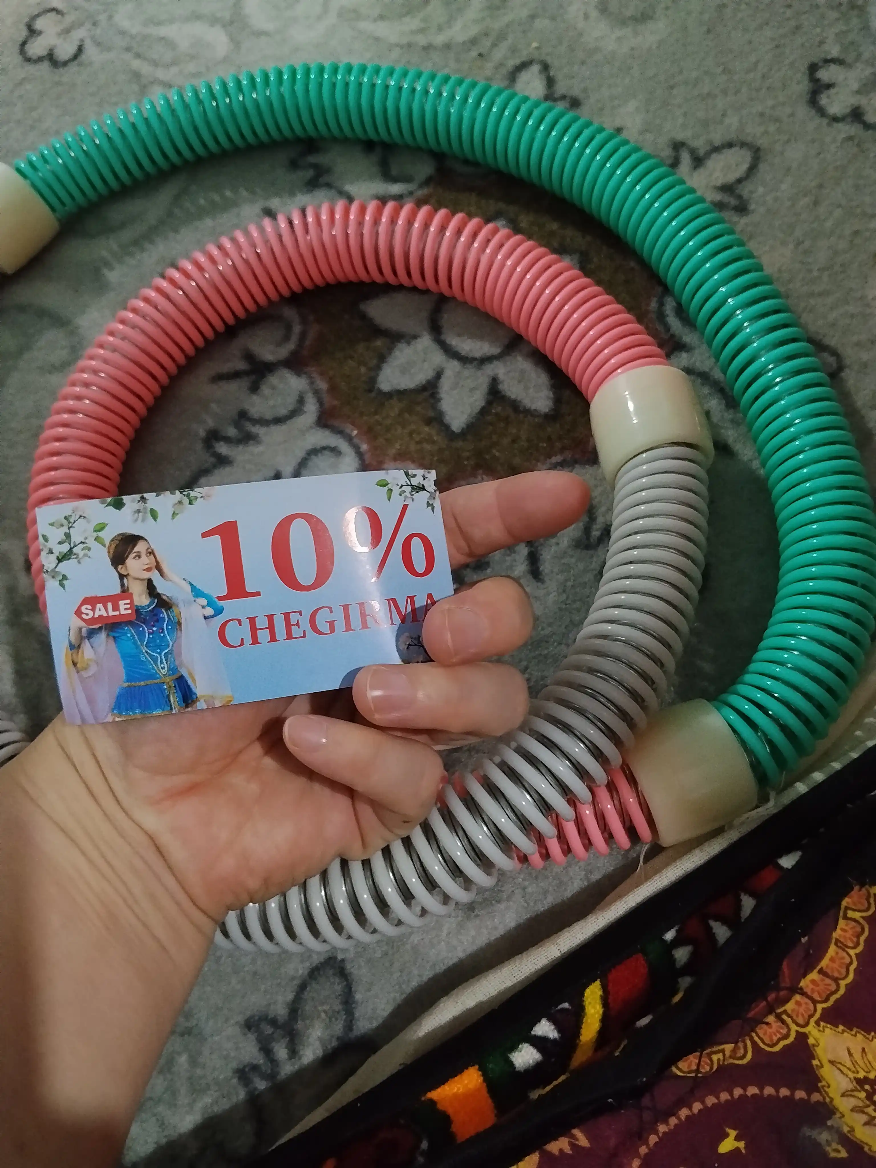 Ayollar uchun bel va vazn yo‘qotish uchun buklanadigan, prujinali fitnes halqasi