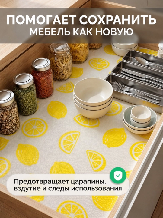 Универсальный коврик силиконовый противоскользящий для холодильника, полок, ящиков и стола