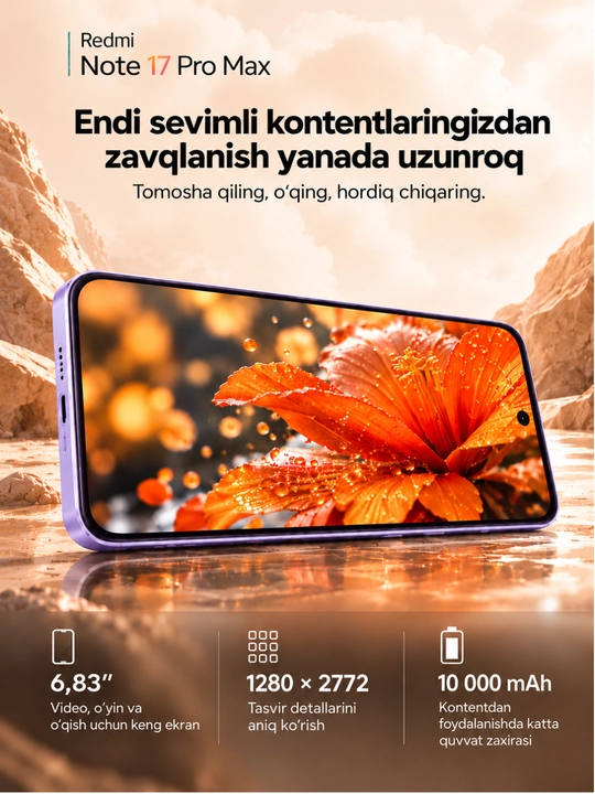 Смартфон Xiaomi Redmi note 17 Pro Max