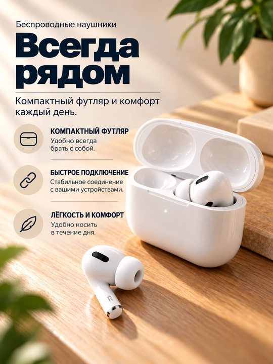 TWS Bluetooth simsiz quloqchinlari, shovqinsizlantirish va quvvatlash qutisi bilan, oq