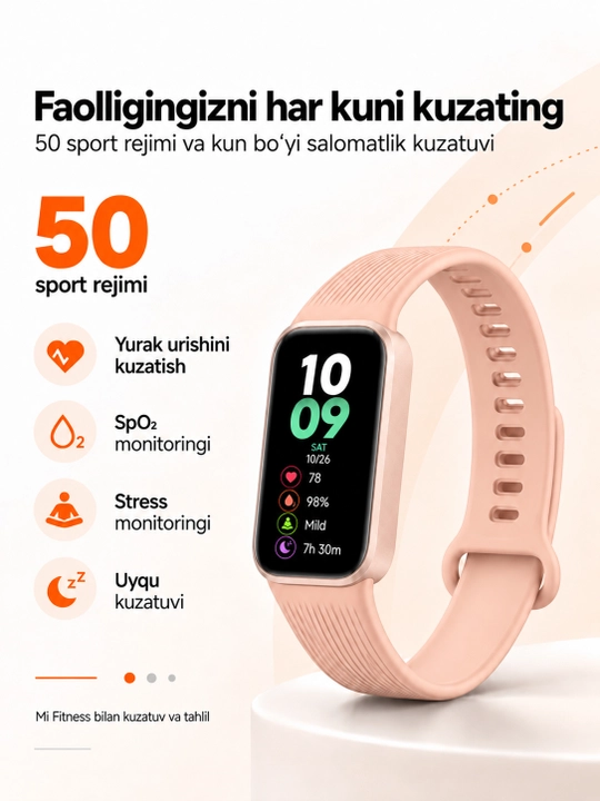 Умный фитнес-браслет Xiaomi Smart Band 11 Active, до 21 дня работы, 50 тренировок, Global