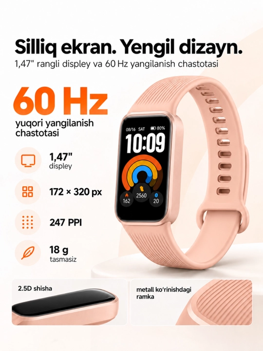 Умный фитнес-браслет Xiaomi Smart Band 11 Active, до 21 дня работы, 50 тренировок, Global