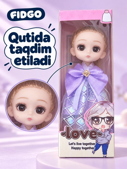FIDGO qo‘g‘irchoqlari va aksessuarli o‘yin to‘plamlari