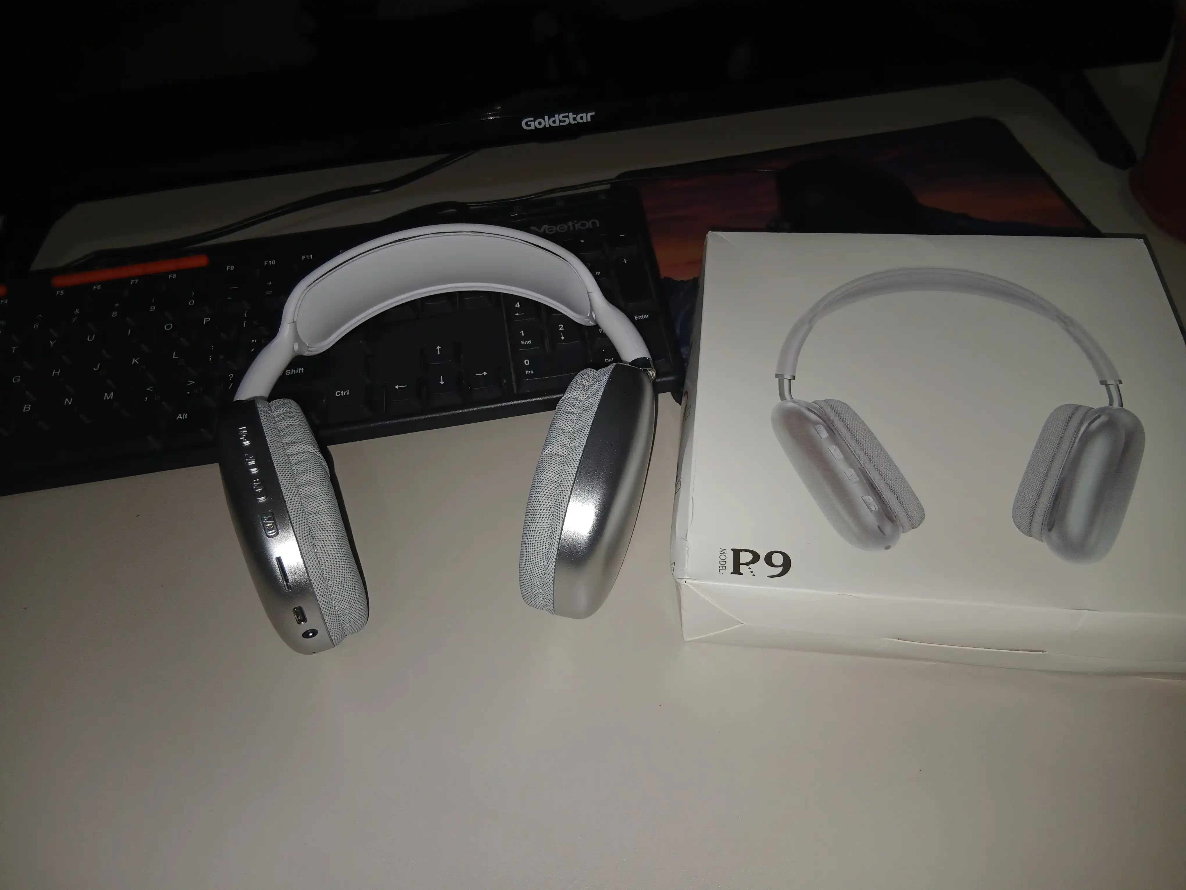 Беспроводные наушники Bluetooth P9 с микрофоном, полноразмерные