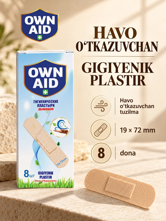 Gigienik plastirlar PVC 19x72 №8
